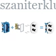 Kép 2/5 - ravak chrome termosztátos falba süllyesztett csaptelep 3 utas r-boxhoz multi, cr 067.00
