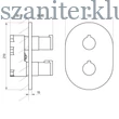 Kép 5/5 - ravak chrome termosztátos falba süllyesztett csaptelep 3 utas r-boxhoz multi, cr 067.00