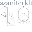 Kép 5/5 - ravak chrome falba süllyesztett csaptelep váltó nélkül r-boxhoz, cr 066.00