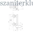 Kép 3/3 - ravak chrome fali zuhanycsaptelep szett nélkül 150 mm, cr 032.00/150