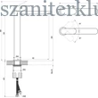 Kép 3/3 - ravak eleganta magas mosdó csaptelep, 335 mm, leeresztő nélkül, white velvet