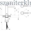 Kép 4/4 - ravak espirit mosdó csaptelep, 190 mm, leeresztő nélkül, fekete matt