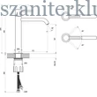 Kép 3/3 - ravak espirit magas mosdó csaptelep, 250 mm, leeresztő nélkül, fekete matt