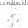 Kép 3/3 - ravak flat fali zuhanycsaptelep szett nélkül, fl 032.00/150