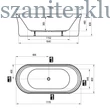 Kép 2/2 - ravak ypsilon térbenálló akrilkád 180x80 fehér, fehér túlfolyóval