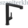 Kép 1/3 - ravak puri black fekete álló mosogatócsaptelep leeresztő nélkül 269 mm, pu 016.20