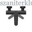 Kép 2/5 - ravak puri black fekete fali kádcsaptelep, pu 022.20/150