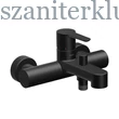 Kép 1/4 - ravak puri black fekete fali kádcsaptelep váltóval, pu 022.21