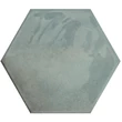 Kép 1/2 - cifre moon hex green fényes csempe 16x18 cm