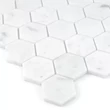 Kép 3/3 - dunin black&white carrara white hexagon 48 glossy 29,8x30,2 cm