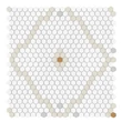 Kép 1/3 - dunin mini hexagon rombdance cotton matt 50,2x52,3 cm