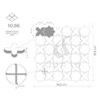 Kép 5/5 - dunin star & cross white matt 30,2x30,2 cm