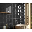 Kép 2/2 - equipe wave black gloss csempe 12x12 cm