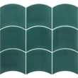 Kép 1/3 - equipe wave teal grassy gloss csempe 12x12 cm