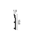 Kép 2/2 - orac decor contour sx118 lábazati díszléc