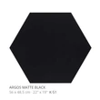 Kép 1/2 - realonda argos matte black 56x48,5 cm