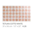 Kép 1/2 - realonda tetuan cotto white 31x56 cm