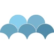 Kép 1/2 - ribesalbes sailing drop blue gloss csempe 15,2x17,2 cm