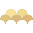 Kép 1/2 - ribesalbes sailing drop mustard gloss csempe 15,2x17,2 cm