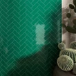 Kép 2/5 - sichenia mini sticks verde glossy csempe 6,25x12,5 cm