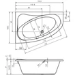 Kép 2/3 - RIHO ARYL aszimmetrikus kád, balos 153x100