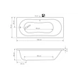 Kép 4/4 - aqualine jizera kád 120x70, G1270