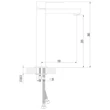 Kép 2/6 - sapho latus magasított mosdó csaptelep króm 280 mm, 1102-04