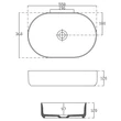 Kép 4/4 - sapho infinity oval kerámiamosdó, 55x36cm, lazac