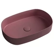 Kép 1/5 - sapho infinity oval kerámiamosdó, 55x36cm, gesztenye vörös