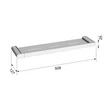 Kép 3/3 - sapho flori polc 508x25x127 mm, króm RF016