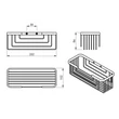 Kép 3/3 - sapho zen polc 252x86x102 mm fekete, 2419-14