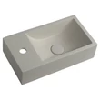 Kép 1/3 - sapho crest beton mosdó fehér homokkő 40x10x22 cm,balos, AR410