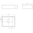 Kép 3/3 - sapho formigo pultra szerelhető mosdó, antracit 47,5x13x36,5 cm, FG016