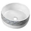 Kép 1/5 - sapho priori pultra szerelhető mosdó, kézzel készült fehér/kék, 40,5x15 cm, PI027