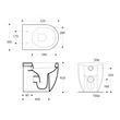 Kép 3/4 - sapho kerasan flo álló wc, alsó/hátsó kifolyás, 311601