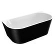 Kép 1/5 - wellis Calabria Matt Black szabadon álló kád 170x80x58