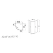 Kép 2/2 - wellis Aquarius 80x80x190 két tolóajtós íves kabin, Easy Cleannel