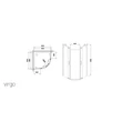 Kép 2/2 - wellis Virgo 90x90 két tolóajtós íves kabin, Easy Cleannel