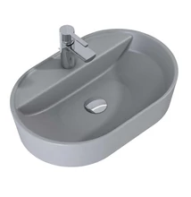 AREZZO design pultra ültethető mosdó BABETTE 62X44 matt ezüstszürke