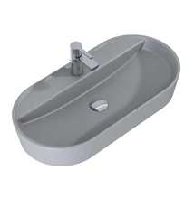 AREZZO design pultra ültethető mosdó BABETTE 82X41 matt ezüstszürke