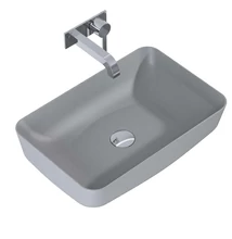 AREZZO design pultra ültethető mosdó NOMIA 50x39, matt ezüstszürke