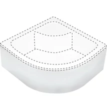 deante corner íves zuhanytálcához előlap 800x800 ktd 0420