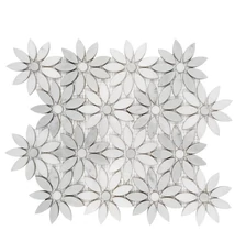 dunin carrara white bloom glossy mozaik 31,5x28,5x1 cm