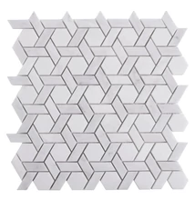 dunin carrara white armor glossy mozaik 30x29x1 cm