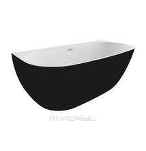M-Acryl Avalon Kád 170x80 fekete matt