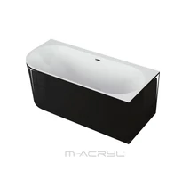 M-Acryl Balance kád 160x75 jobbos, fekete