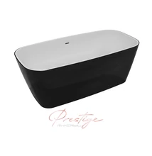m-acryl jasmine 151x72 műmárvány szabadon álló kád, fényes fekete előlappal