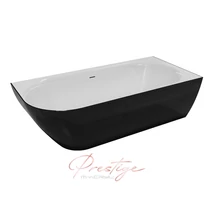 m-acryl lily 175x82 műmárvány különleges kád, fényes fekete előlappal