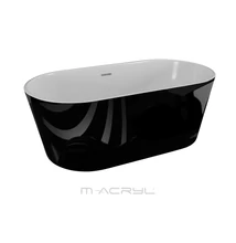 M-Acryl Victory 160x80 szabadon álló kád fekete