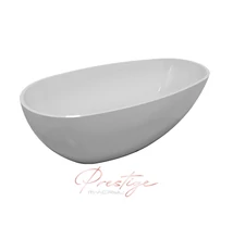 m-acryl vanilla 168x86 műmárvány szabadon álló kád, fehér előlappal